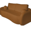 Stylowa sofa z funkcją spania - Luna złotobrązowa materiał boucle anthology 10 Inca Gold - obrazek 3