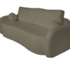 Stylowa sofa z funkcją spania - Luna kolor cappuccino - jasny brąz materiał boucle quelle 16 - obrazek 2