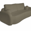 Stylowa sofa z funkcją spania - Luna kolor cappuccino - jasny brąz materiał boucle quelle 16 - obrazek 3