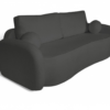 Stylowa grafitowa szara sofa z funkcją spania - Luna materiał boucle quelle 92 - obrazek 3